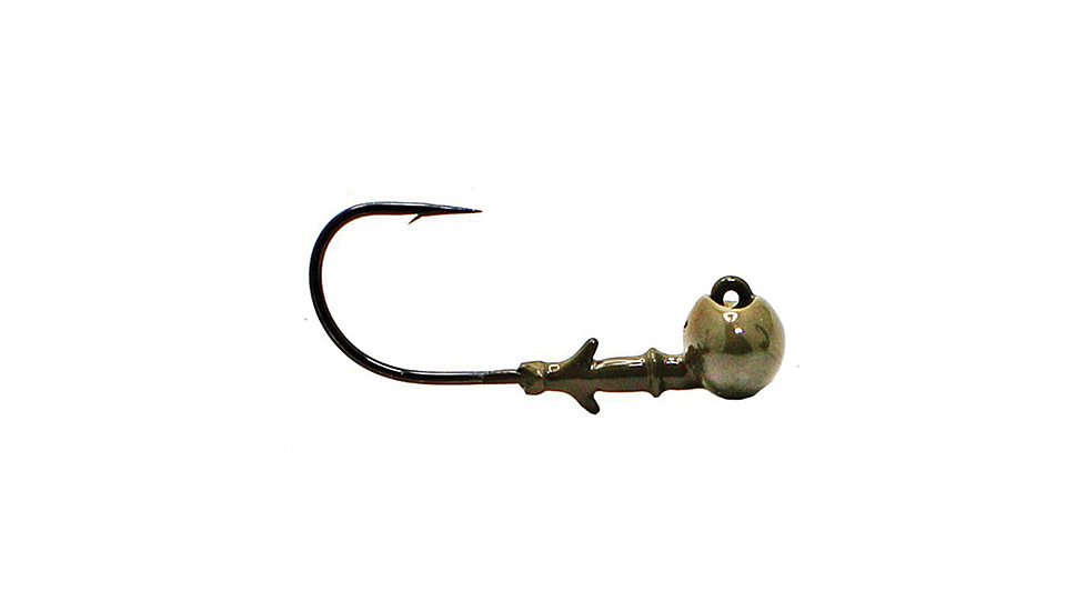 Dobyns Football Head, 3/8oz, 4pk, Green Pumpkin, FB HEAD GRN PMPK 3/8 4PK