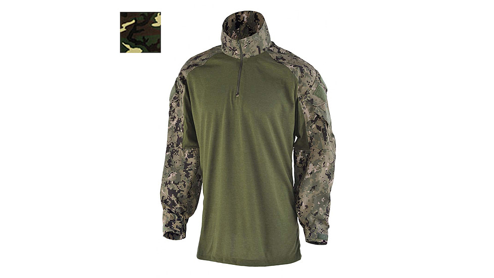 DRIFIRE / Crye Precision FR Combat Shirt - Mens, Regular, NATO Woodland, 2XL, DF2-CR-550CS-NW-2XR