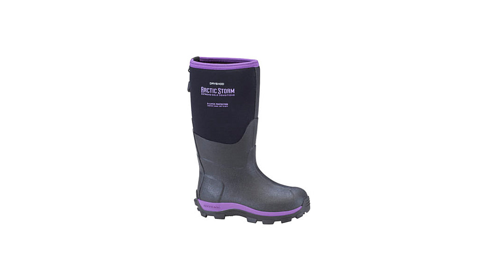 Dryshod Arctic Storm Kids Winter Boot, Black/Purple, 10 ARS-KD-PP-010