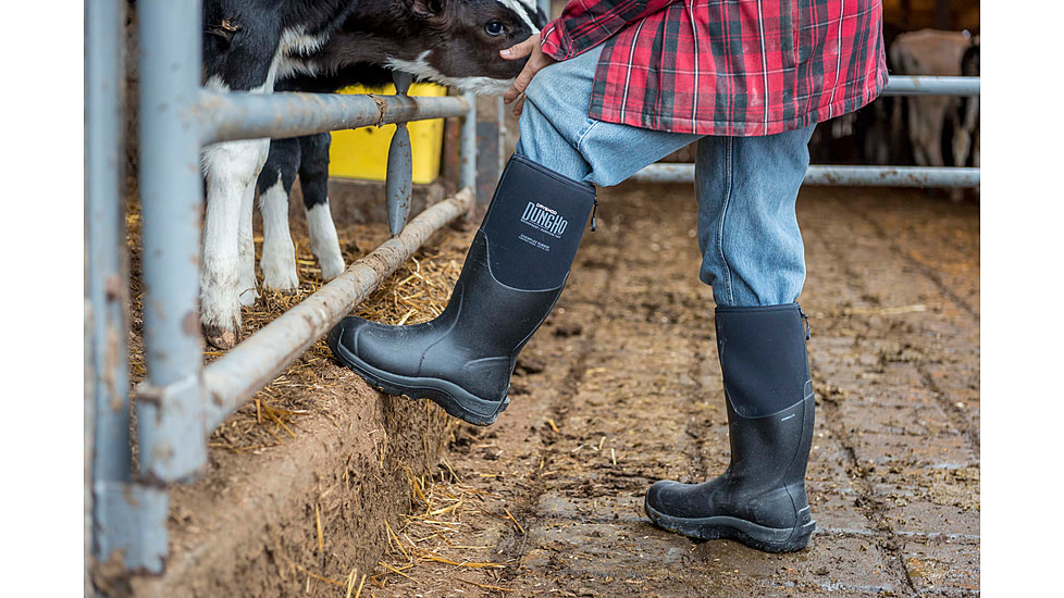 Dryshod Dungho Hi Tough Boots - Mens, Black/Grey, 10, DNG-MH-BK-010