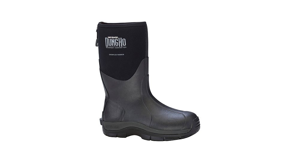 Dryshod Dungho Mid Tough Boots - Men's, Black/Grey, 14 DNG-MM-BK-014