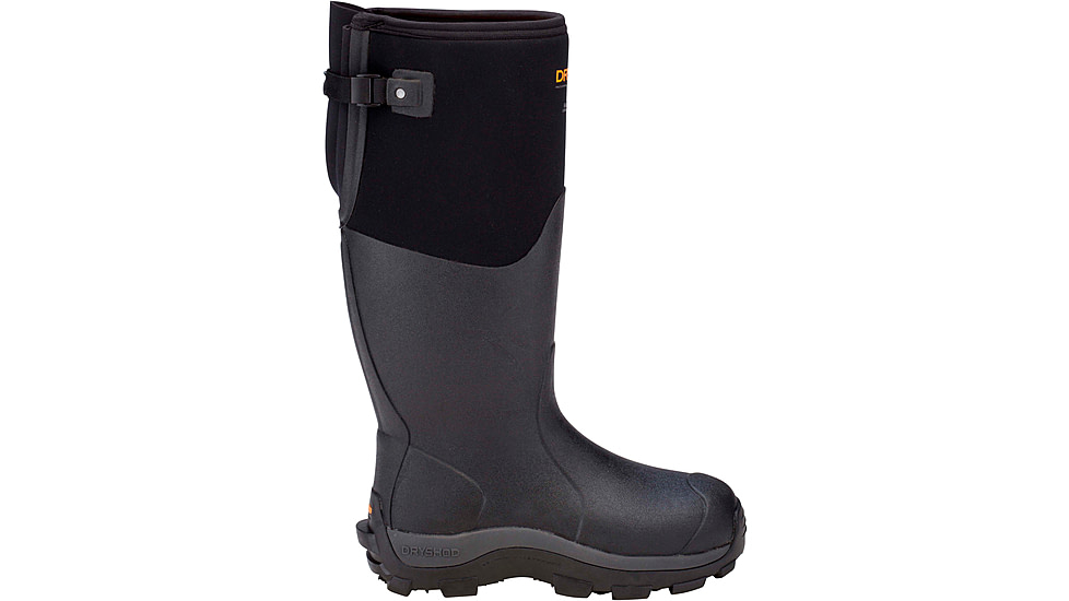 Dryshod Haymaker Gusset Hard-Working Farm Boot - Mens, Black/Orange, 11, HAYG-MH-BK-011