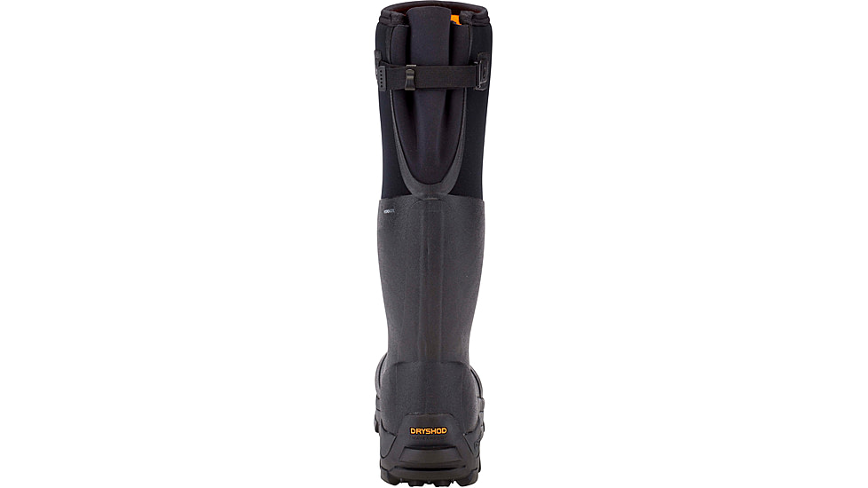 Dryshod Haymaker Gusset Hard-Working Farm Boot - Mens, Black/Orange, 11, HAYG-MH-BK-011