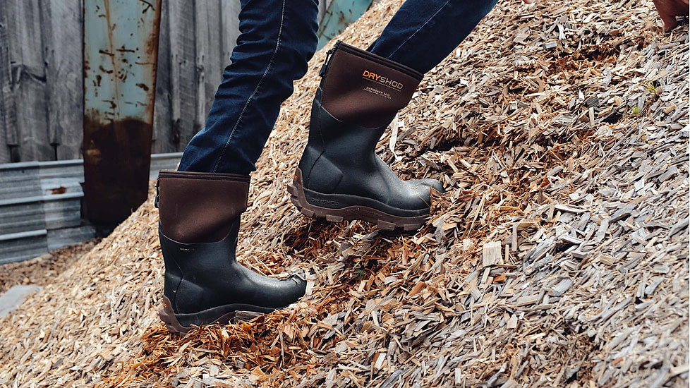 Dryshod Haymaker Mid Farm Boot - Mens, Brown/Peanut, 10, HAY-MM-BR-010