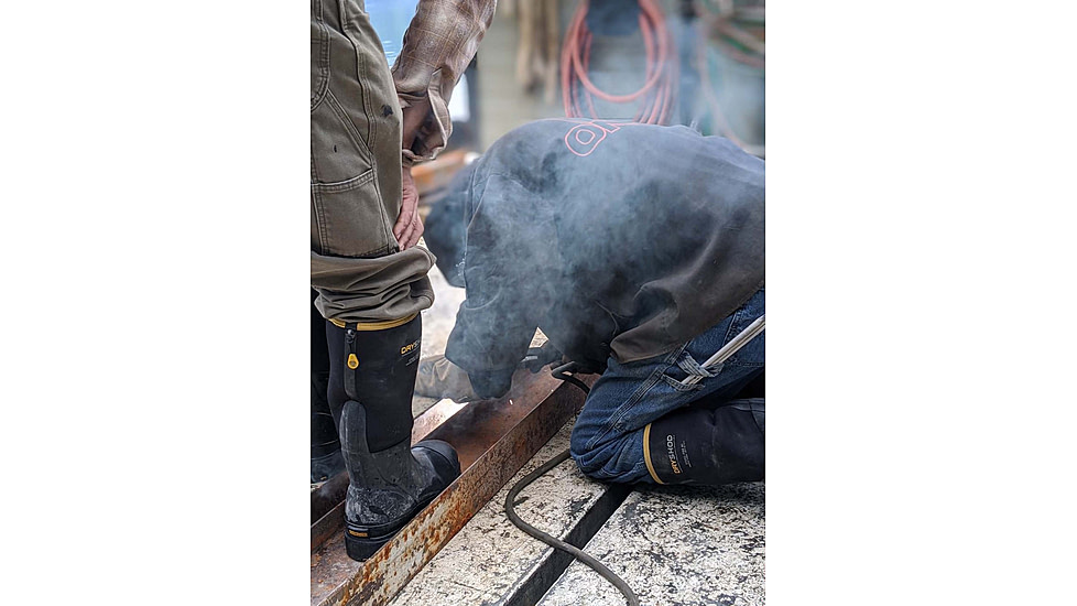 Dryshod Steel-Toe Max Hi Protective Work Boot - Mens, Black/Yellow, 10, STM-UH-BK-010