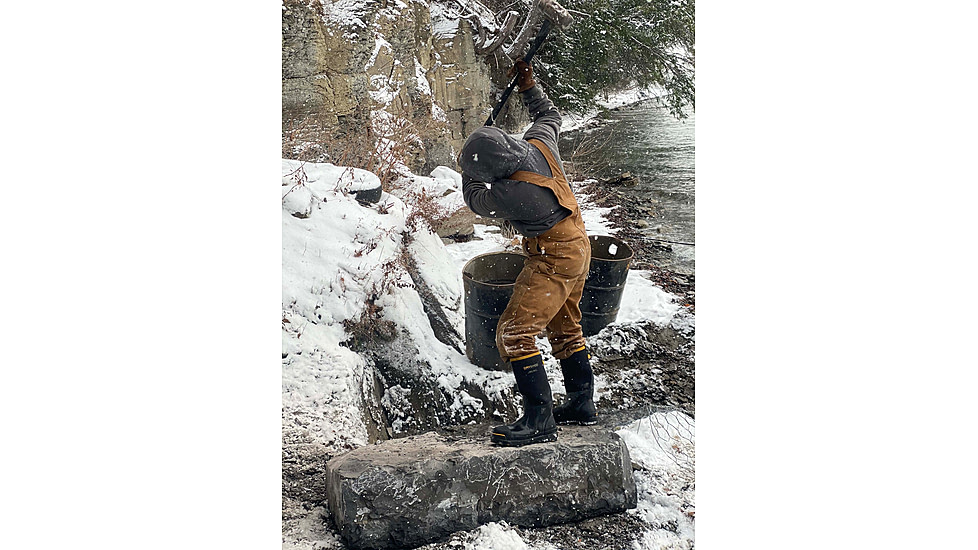 Dryshod Steel-Toe Max Hi Protective Work Boot - Mens, Black/Yellow, 10, STM-UH-BK-010