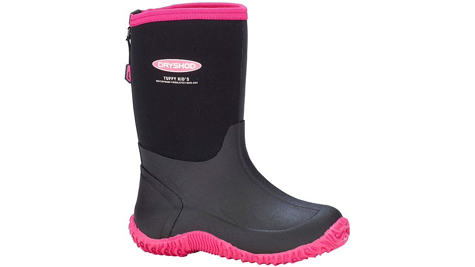 Dryshod Tuffy Sport Boot - Kids, Black/Pink, 12, TUF-KD-PN-012