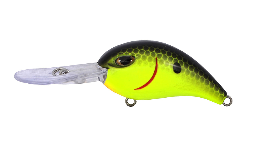 Duckett Fishing BD 6 Deep Diver Bait, Chartreuse Black Back, BD6DD- CBLB