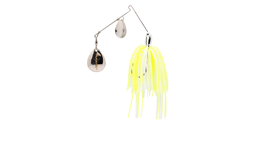 Duckett Fishing BD Double Colorado Spinnerbaits, 1/2oz, White Chartreuse, BDSBDC1/2 WC