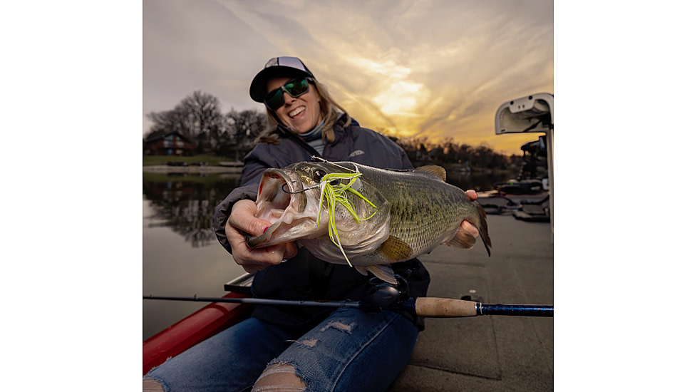 Duckett Fishing BD Double Colorado Spinnerbaits, 1/2oz, White Green Blue, BDSBDC1/2 WGB