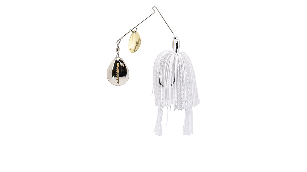 Duckett Fishing BD Double Colorado Spinnerbaits, 3/8oz, Silver White, BDSBDC3/8 SW