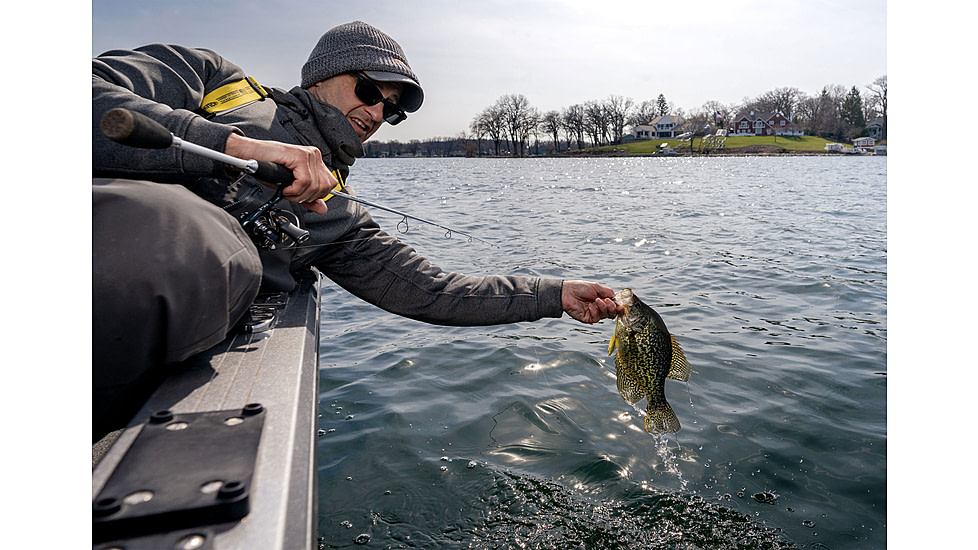 Duckett Fishing Crapple Slayer Lt Mod Fast Spinning Rod, Medium, White, 6 ft 3 in, DFCR63ML-S