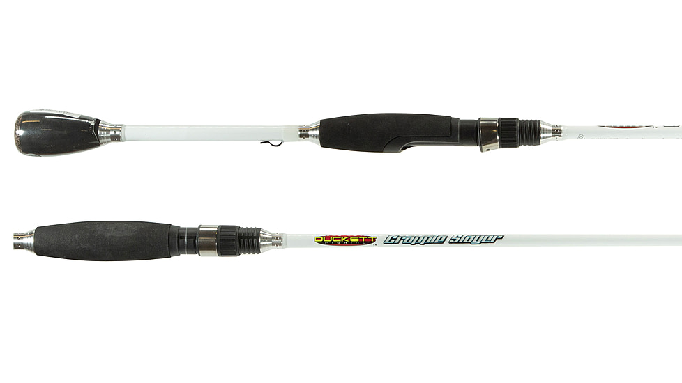 Duckett Fishing Crapple Slayer Lt Mod Fast Spinning Rod, Medium, White, 6 ft 3 in, DFCR63ML-S