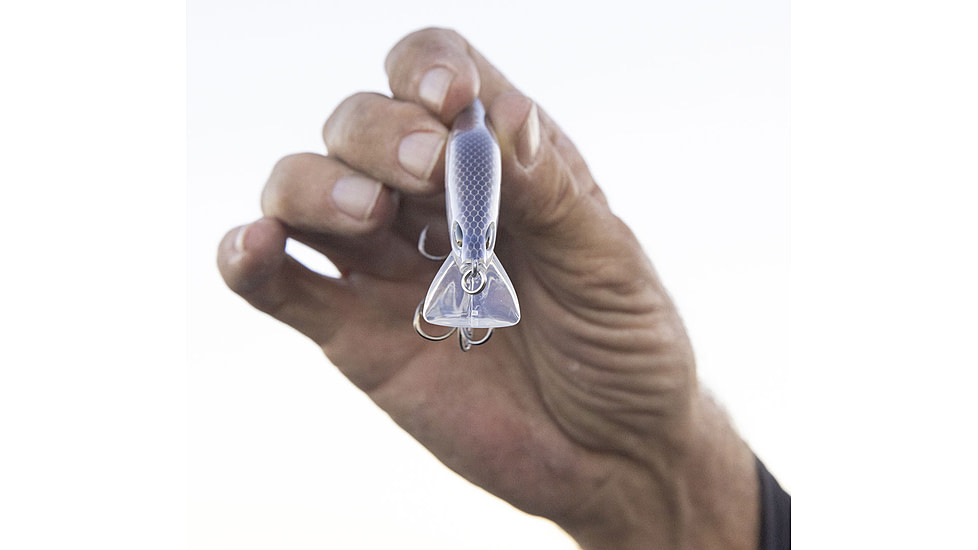 Duckett Fishing Reveal Forward Facing Sonar Jerkbait, 4.5in, 3/4oz, Gray Albino, DBRJ 3/4 GA