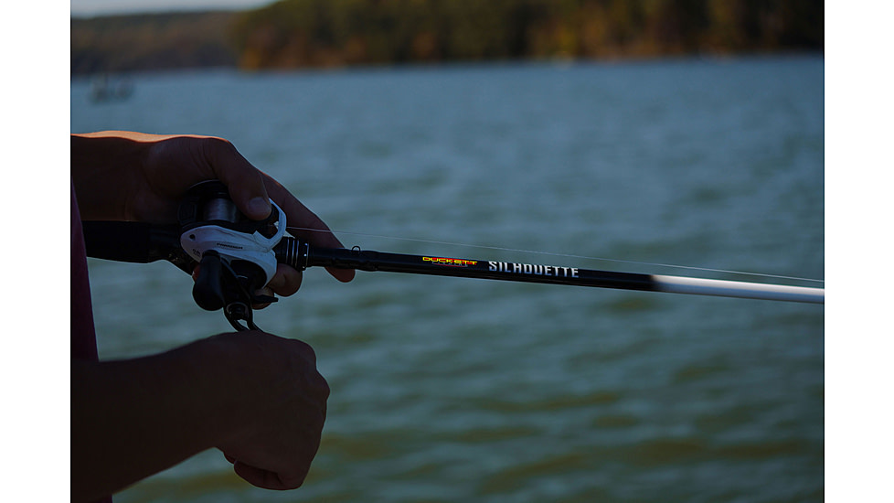 Duckett Fishing Silhouette Fast Spinning, Medium Heavy, White/Black, 7 ft, DFSI70MH-S