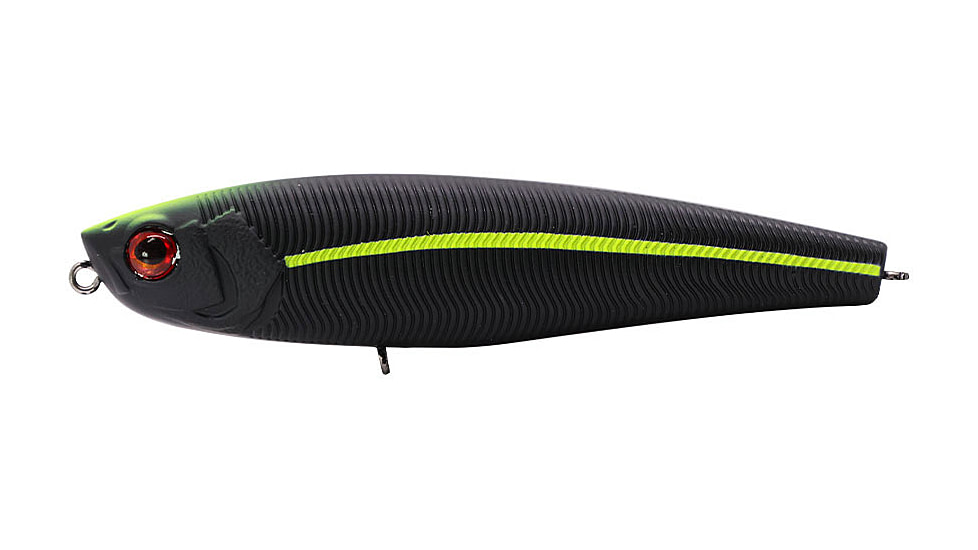 Duckett Fishing Super Sound 95 Topwater, 3-3/4in, 1/2oz, Black Chartreuse, MXTW95 BC