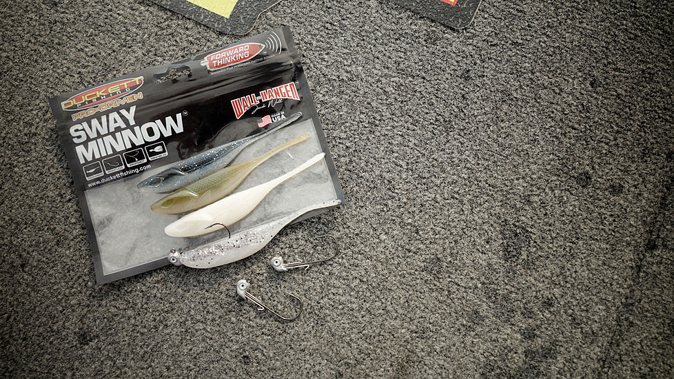 Duckett Fishing Sway Minnow, 6 Pieces, Electric Shad, 4.5 in, BDSM4.5-ES