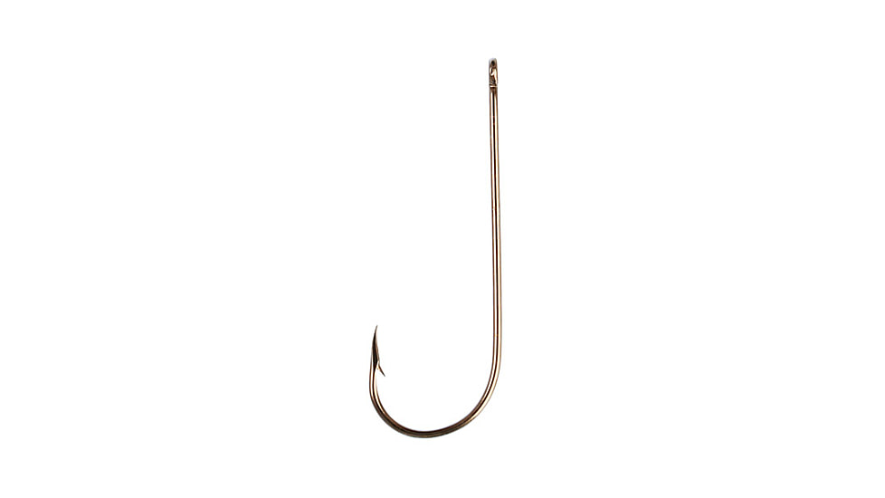 Eagle Claw Aberdeen Hook,Non-Offset,Ringed Eye,Light Wire,Bronze,A-Pack Hooks 214A-10