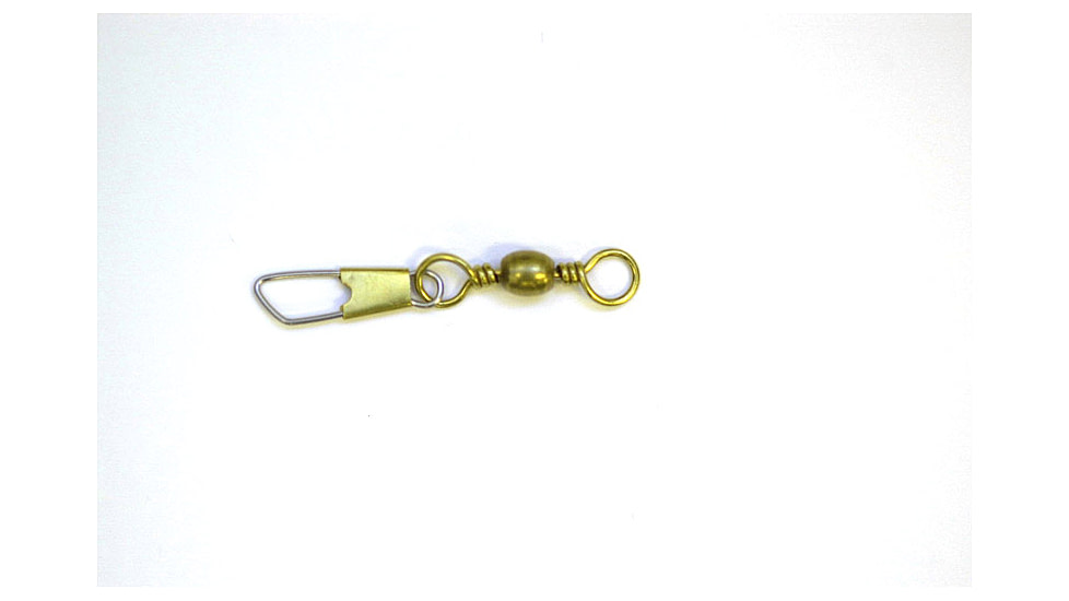 Eagle Claw Barrel Swivel w/Safety Snap,Resealable,Brass,Size 10 01141-010