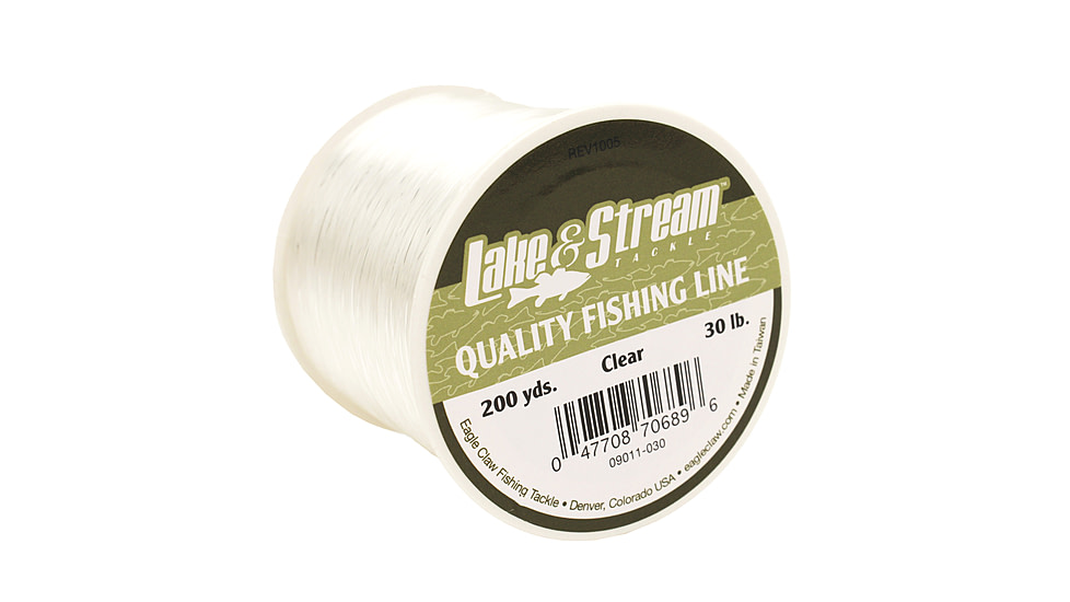 Eagle Claw Lake and Stream Quality Fishing Line,Clear,200yds,30lb 09011-030