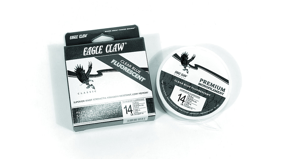 Eagle Claw Premium Monofilament Line 8lb 300yd Clear Blue Fuorescent, ECCBFH-8