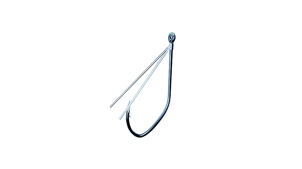 Eagle Claw Trokar Finesse Weedless Hook, Platinum Chrome, Size 2/0, 6 per Pack, TK137W-2/0