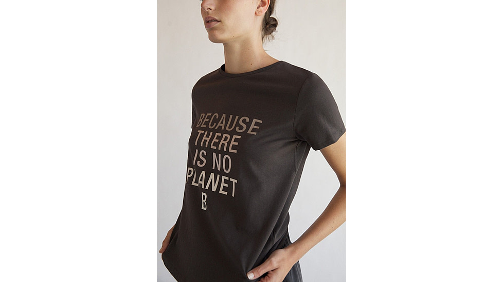 Ecoalf Becausalf T-Shirt - Womens, Asphalt, Extra Small, GATSBECAU8032WW21-303-XS