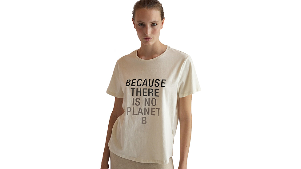 Ecoalf Becausalf T-Shirt - Womens, Light Beige, Large, GATSBECAU8032WW21-050-L