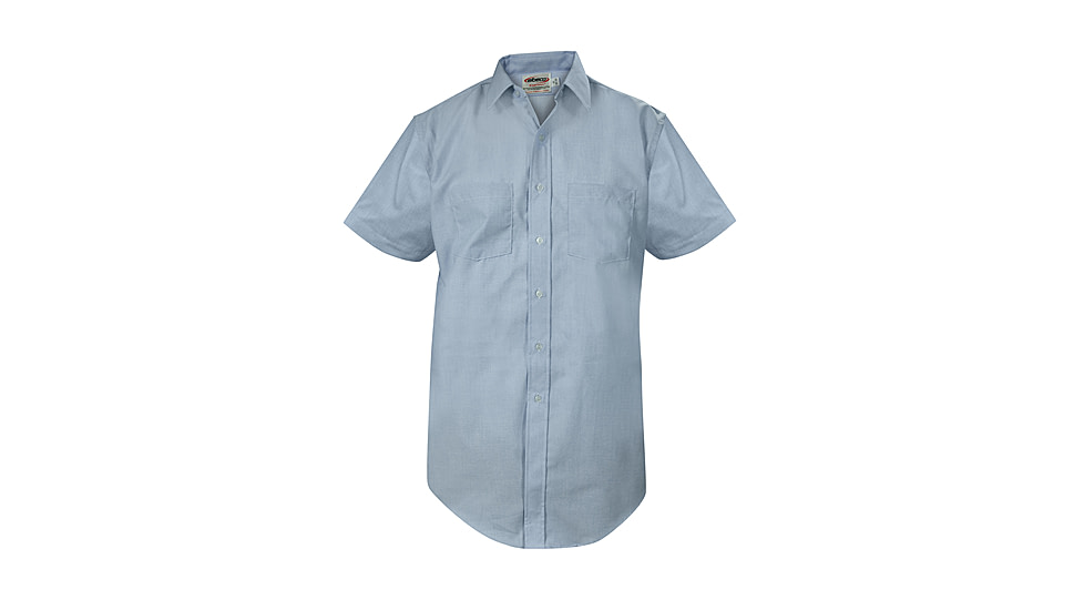 Elbeco Express Short Sleeve Dress Shirt - Mens, 18.5 in, Medium Blue, CA03-18.5