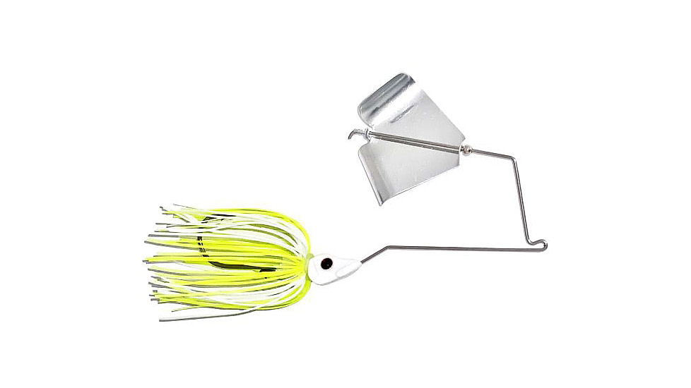 Epic Baits Buzz Bait Slow Rollr, White/Chart, 3/8 oz, BBSR38WHTBLF026