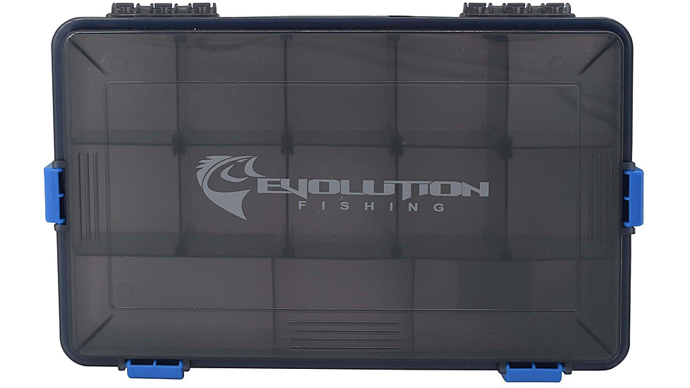 Evolution Outdoor 3600 4-Latch Waterproof Tackle Tray, Blue, 31024-EV