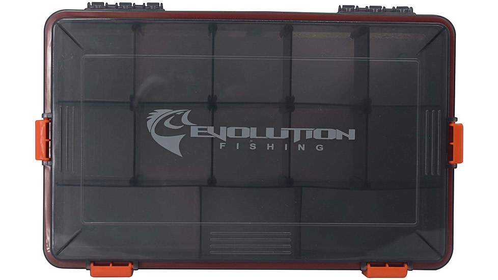 Evolution Outdoor 3600 4-Latch Waterproof Tackle Tray, Orange, 31023-EV