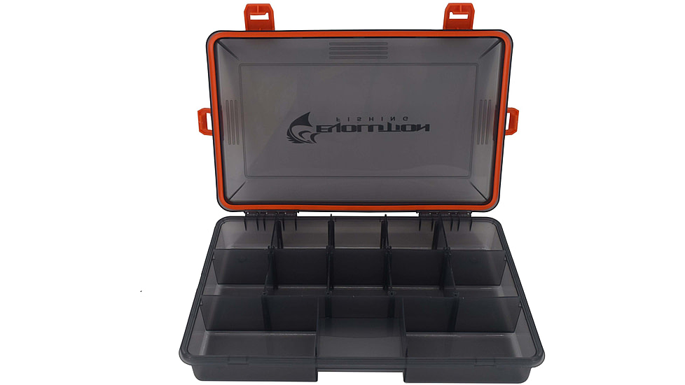 Evolution Outdoor 3600 4-Latch Waterproof Tackle Tray, Orange, 31023-EV