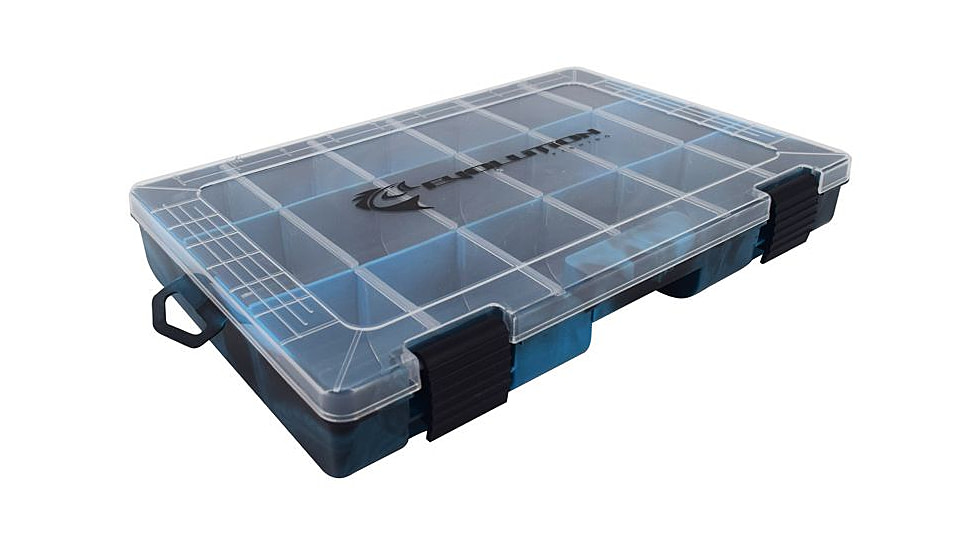 Evolution Outdoor 3600 Fishing Drift Series Colored Tackle Tray, Blue/Black, 3600, 36005-EV