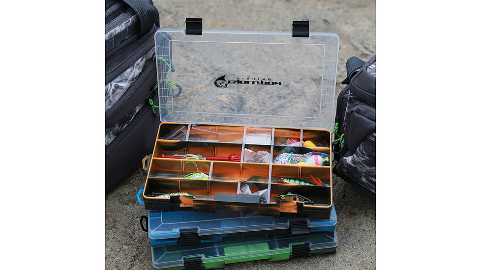 Evolution Outdoor 3600 Fishing Drift Series Colored Tackle Tray, Orange/Black, 3600, 36006-EV