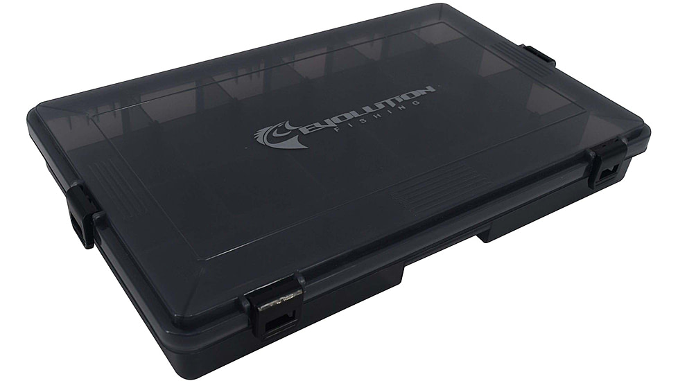 Evolution Outdoor 3700 4-Latch Waterproof Tackle Tray, Black, 31026-EV