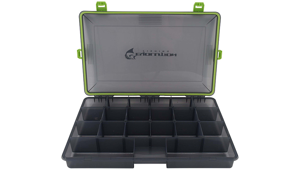 Evolution Outdoor 3700 4-Latch Waterproof Tackle Tray, Green, 31025-EV