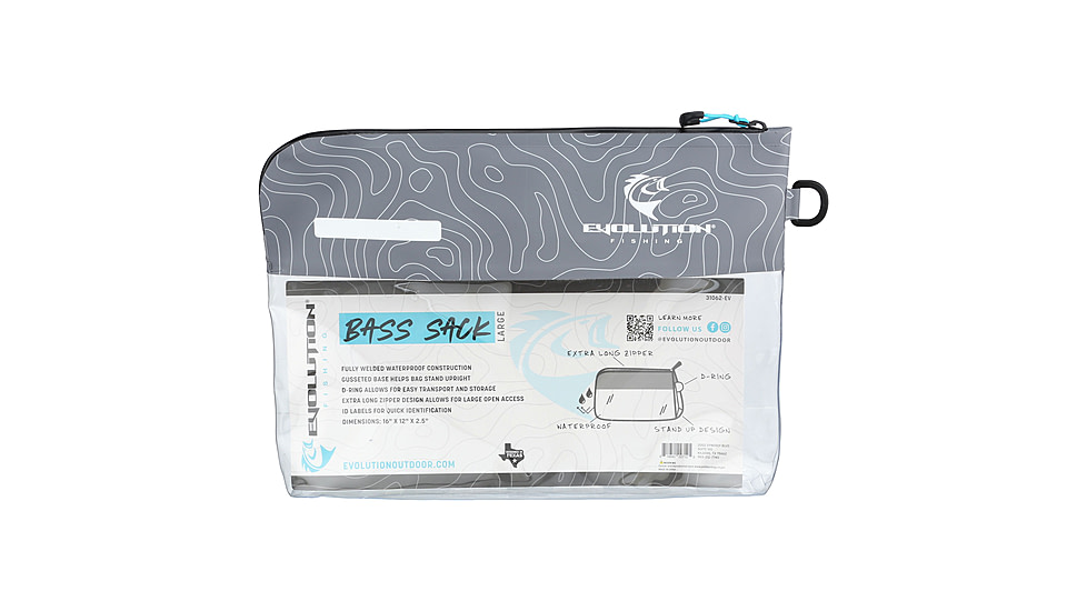 Evolution Outdoor Bass Sack, Grey, Large, 31062-EV
