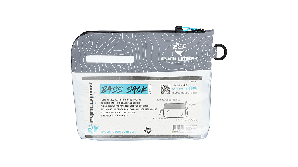Evolution Outdoor Bass Sack, Grey, Medium, 31061-EV
