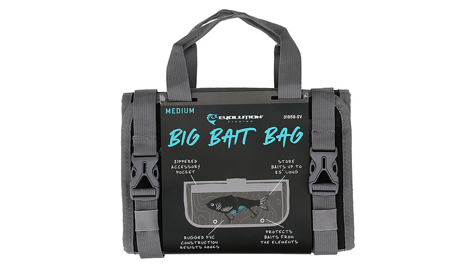 Evolution Outdoor Big Bait Bag, 10in, Grey, Medium, 31058-EV