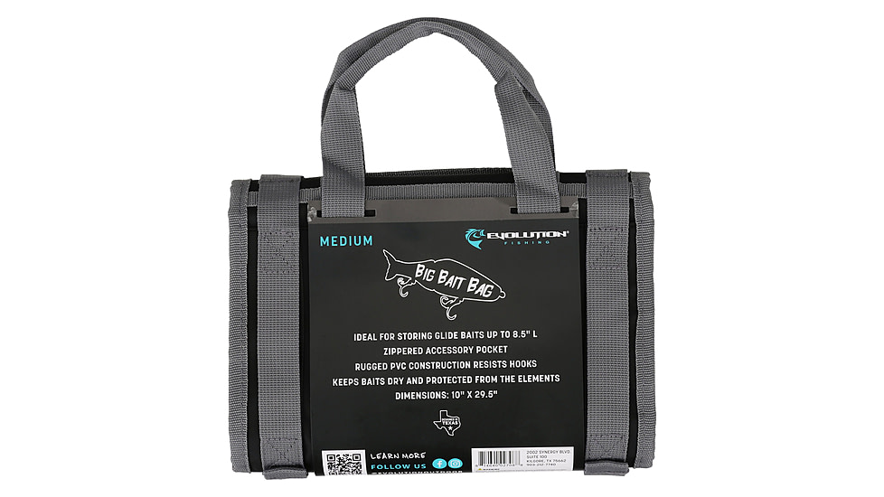 Evolution Outdoor Big Bait Bag, 10in, Grey, Medium, 31058-EV