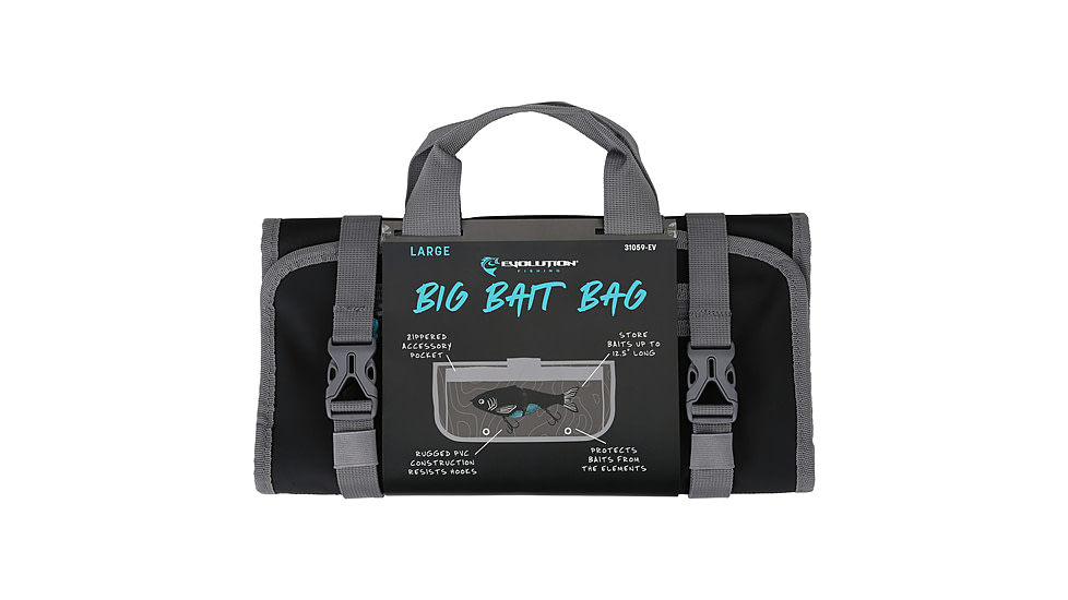 Evolution Outdoor Big Bait Bag, 14in, Grey, Large, 31059-EV