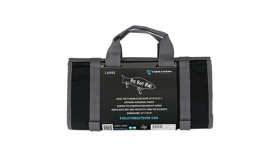 Evolution Outdoor Big Bait Bag, 14in, Grey, Large, 31059-EV