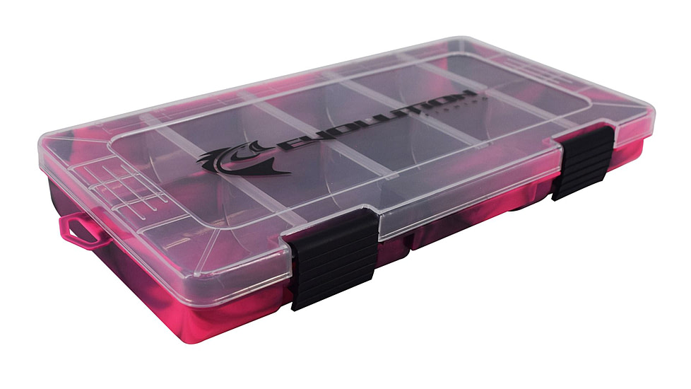 Evolution Outdoor Drift Series 3500 Colored Tackle Tray, Pink/Black, 3500, 35020-EV