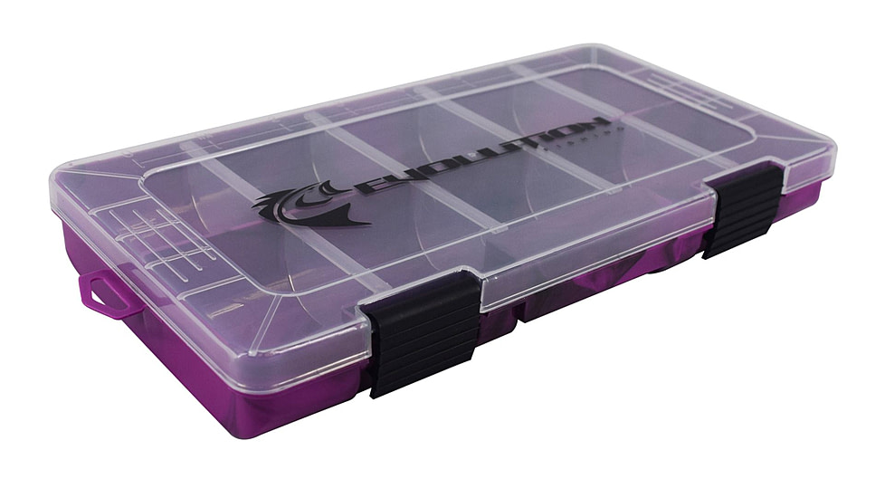 Evolution Outdoor Drift Series 3500 Colored Tackle Tray, Purple/Black, 3500, 35019-EV