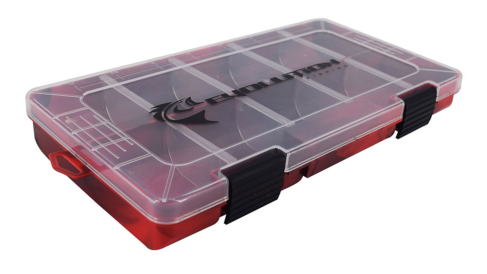 Evolution Outdoor Drift Series 3500 Colored Tackle Tray, Red/Black, 3500, 35018-EV