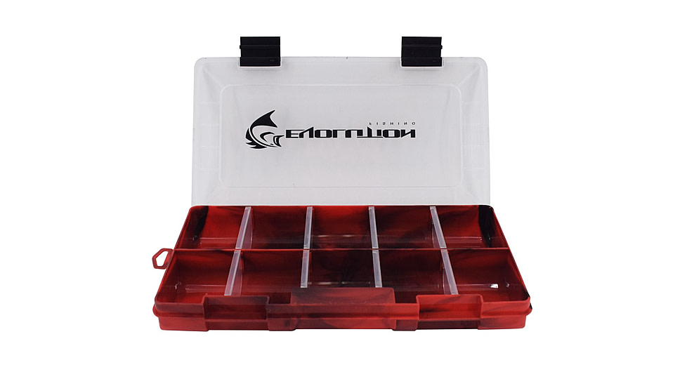 Evolution Outdoor Drift Series 3500 Colored Tackle Tray, Red/Black, 3500, 35018-EV