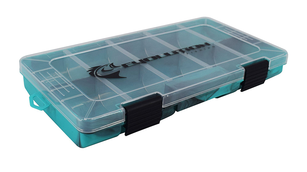 Evolution Outdoor Drift Series 3500 Colored Tackle Tray, Seafoam Green/Black, 3500, 35017-EV