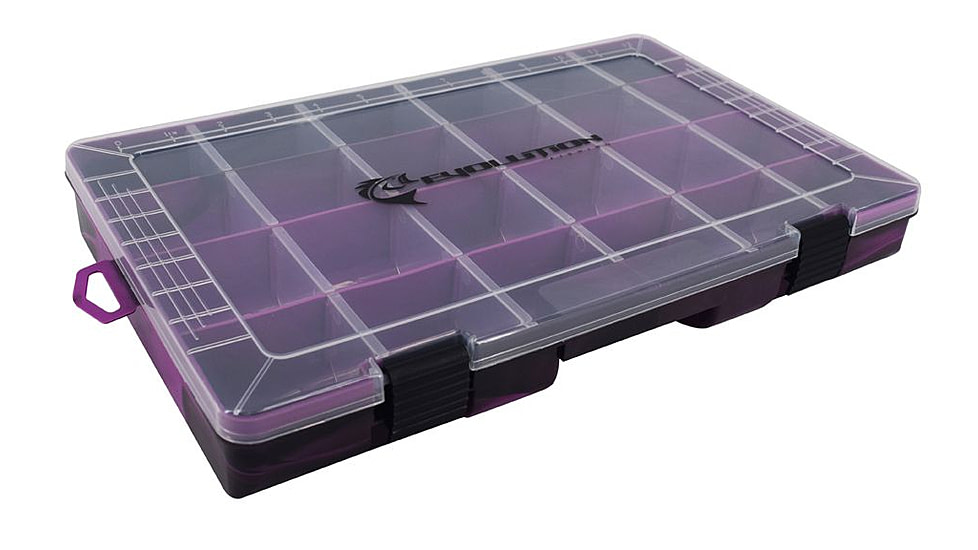 Evolution Outdoor Drift Series 3700 Colored Tackle Tray, Purple/Black, 3700, 37005-EV
