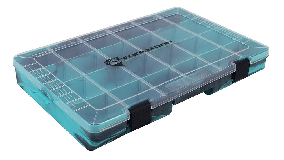 Evolution Outdoor Drift Series 3700 Colored Tackle Tray, Seafoam Green/Black, 3700, 37004-EV